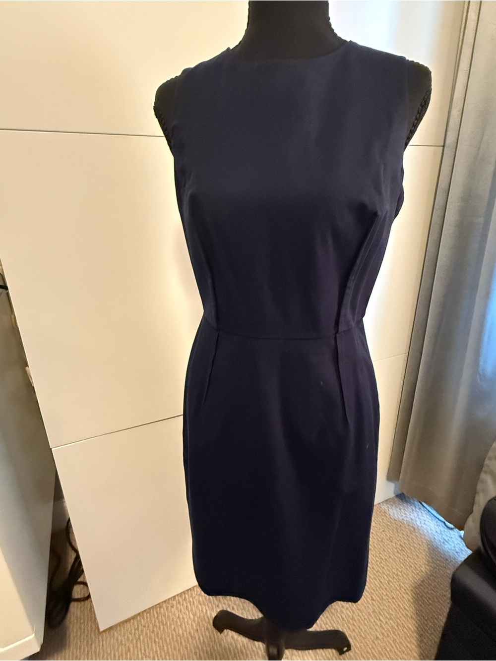 J Crew Sleeveless Navy Sheath Dress, Size 6P